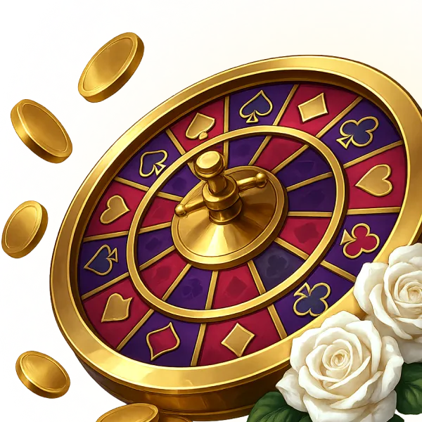 Jeu de casino en direct avec roue animée
